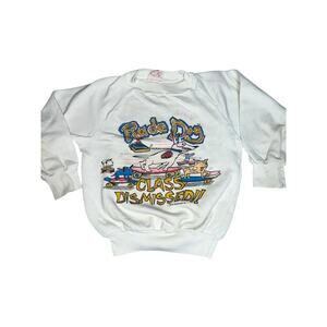 Vintage 80s Rude Dog Class Dismissed skateboard sun sportswear sweatshirt Flaws